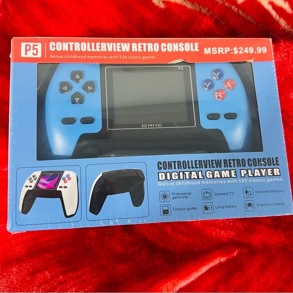 Controllerview Retro Console - Blue and Black